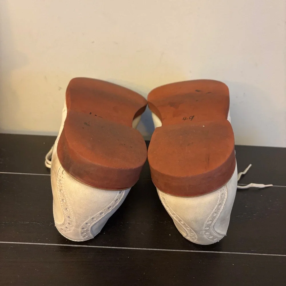 Cole Haan Traditionals | Mens 9 D | Cream Buck Oxford Shoes | Red Brick Sole